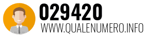 Numero di telefono 029420 029420