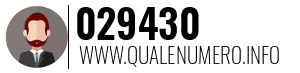 Numero di telefono 029430 029430