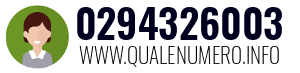 Numero di telefono 0294326003 0294326003