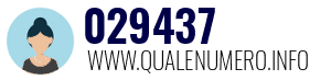 Numero di telefono 029437 029437