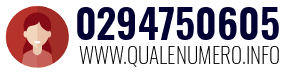 Numero di telefono 0294750605 0294750605
