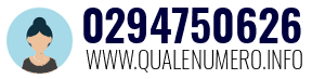 Numero di telefono 0294750626 0294750626