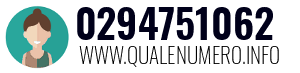 Numero di telefono 0294751062 0294751062