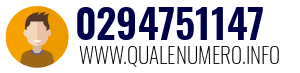 Numero di telefono 0294751147 0294751147