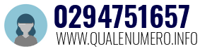 Numero di telefono 0294751657 0294751657