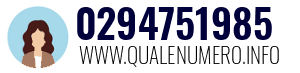 Numero di telefono 0294751985 0294751985