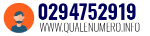 Numero di telefono 0294752919 0294752919