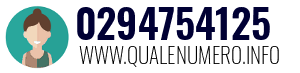 Numero di telefono 0294754125 0294754125