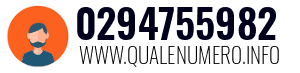 Numero di telefono 0294755982 0294755982