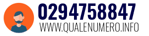 Numero di telefono 0294758847 0294758847