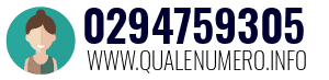 Numero di telefono 0294759305 0294759305