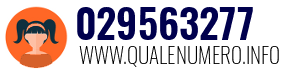 Numero di telefono 029563277 029563277
