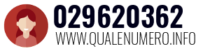 Numero di telefono 029620362 029620362