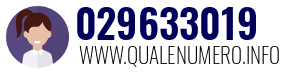 Numero di telefono 029633019 029633019