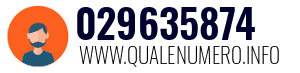 Numero di telefono 029635874 029635874