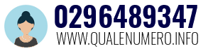 Numero di telefono 0296489347 0296489347