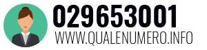 Numero di telefono 029653001 029653001
