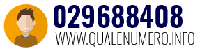 Numero di telefono 029688408 029688408