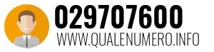 Numero di telefono 029707600 029707600