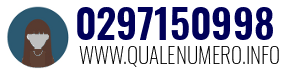Numero di telefono 0297150998 0297150998