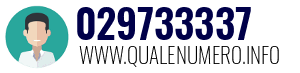 Numero di telefono 029733337 029733337