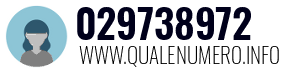 Numero di telefono 029738972 029738972