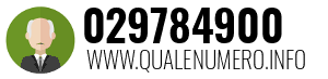Numero di telefono 029784900 029784900