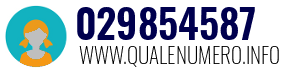 Numero di telefono 029854587 029854587