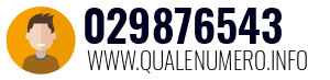 Numero di telefono 029876543 029876543