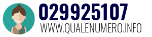 Numero di telefono 029925107 029925107