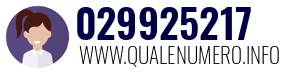 Numero di telefono 029925217 029925217