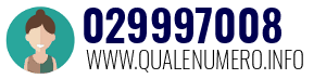 Numero di telefono 029997008 029997008