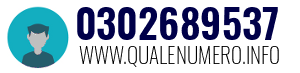 Numero di telefono 0302689537 0302689537