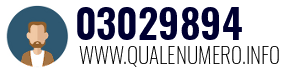 Numero di telefono 03029894 03029894