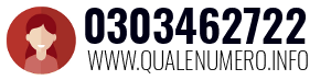 Numero di telefono 0303462722 0303462722
