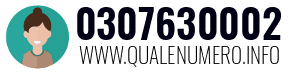 Numero di telefono 0307630002 0307630002