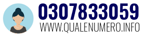 Numero di telefono 0307833059 0307833059