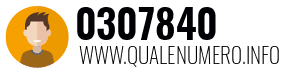 Numero di telefono 0307840 0307840