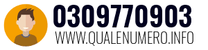 Numero di telefono 0309770903 0309770903