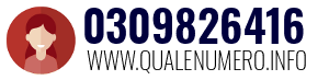 Numero di telefono 0309826416 0309826416