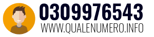 Numero di telefono 0309976543 0309976543