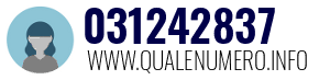 Numero di telefono 031242837 031242837