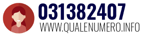 Numero di telefono 031382407 031382407