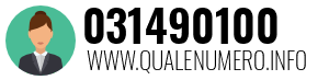 Numero di telefono 031490100 031490100