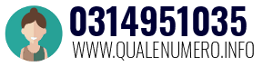 Numero di telefono 0314951035 0314951035