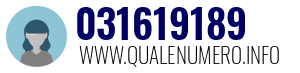 Numero di telefono 031619189 031619189