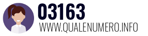 Numero di telefono 03163 03163