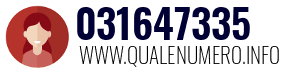 Numero di telefono 031647335 031647335