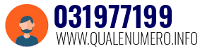 Numero di telefono 031977199 031977199