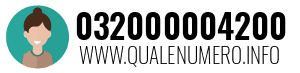 Numero di telefono 032000004200 032000004200